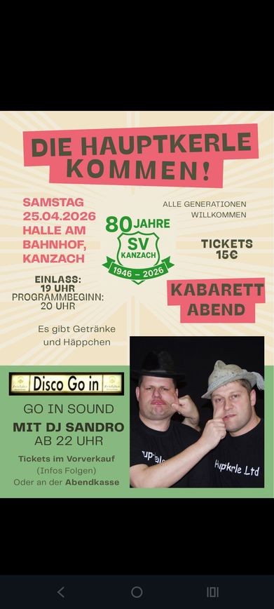 So send mir auf dr Bühne