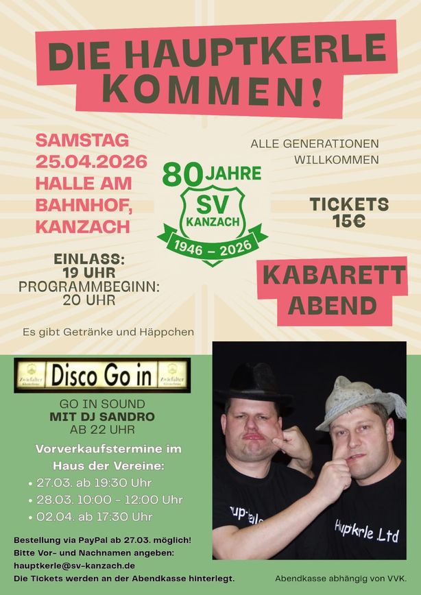 Die nächste Gaude mit uns...vermutlich das letzte Mal mit diesem Programm....also wers noch nciht gesehen hat oder nomol sehen will...